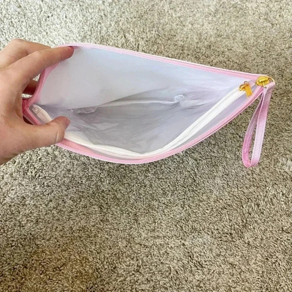 Poolside Womens Tie Dye Water Resistant Travel Organizer Pink Pouch One Size - Picture 10 of 11